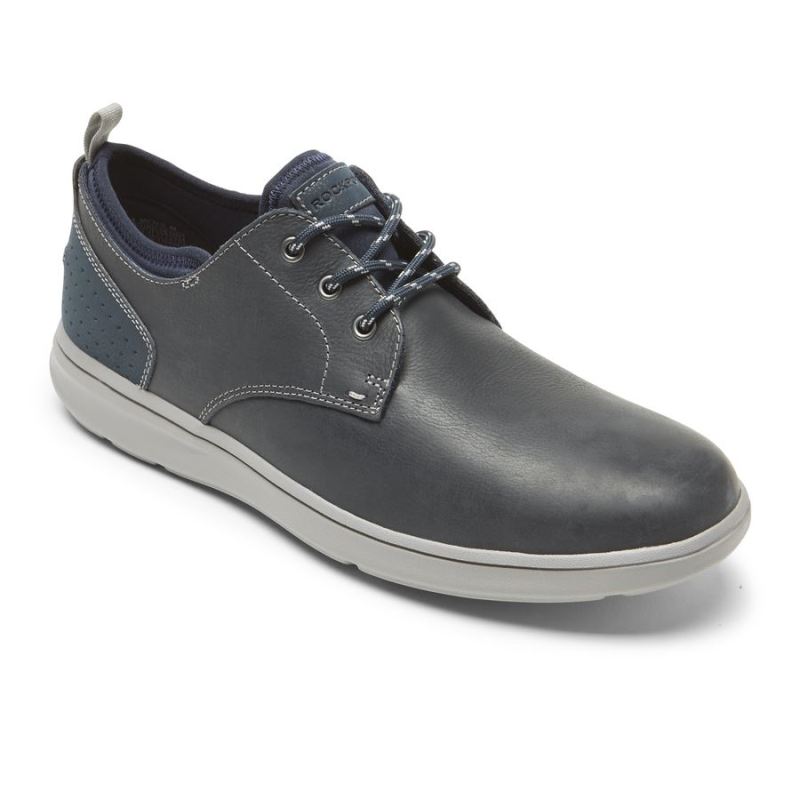 ROCKPORT - MEN'S BECKWITH PLAIN TOE OXFORD-NEW DRESS BLUES LEA/SDE