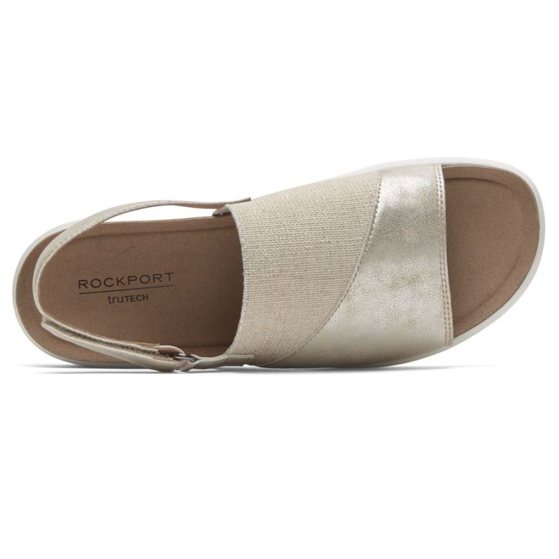 ROCKPORT - WOMEN'S KYRA SLINGBACK SANDAL-PLATINUM
