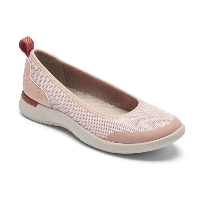 ROCKPORT - WOMEN'S TRUFLEX FLY KNIT BALLET FLAT-PINK KNIT WASHABLE
