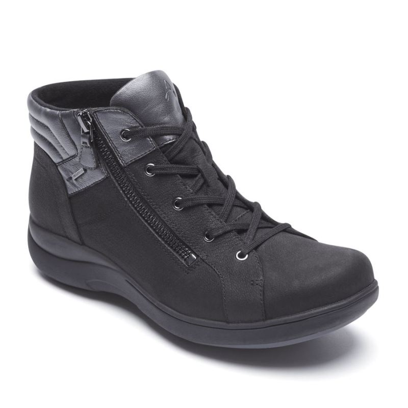 ROCKPORT - WOMEN'S REV STRIDARC WATERPROOF LOW BOOT-BLACK