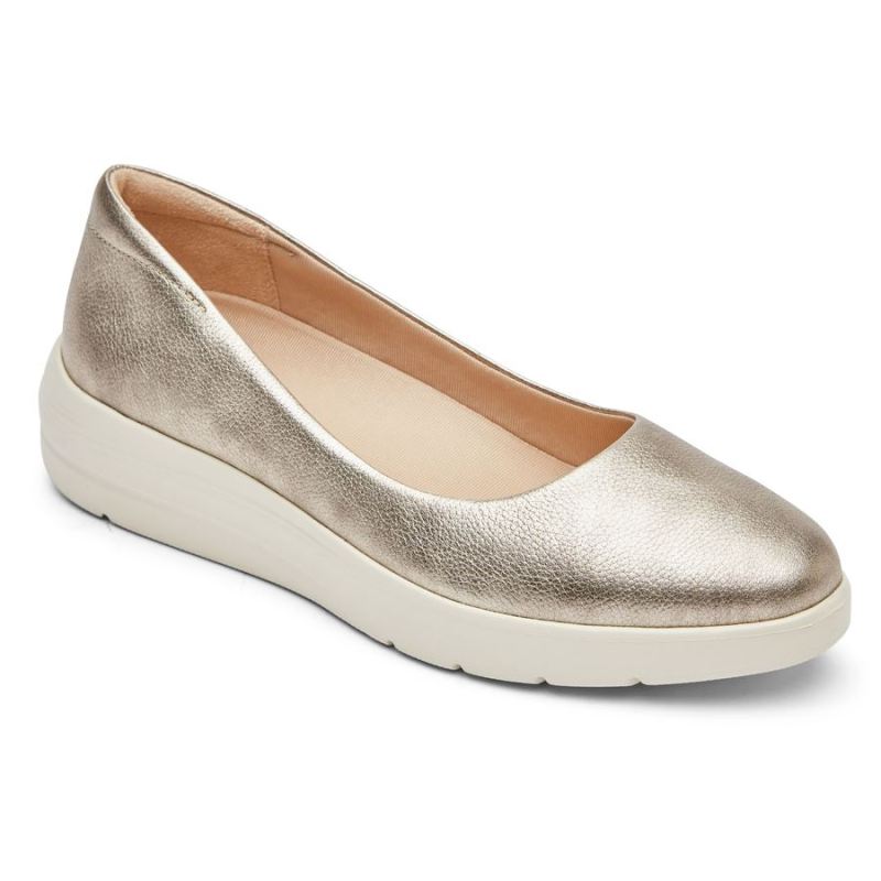 ROCKPORT - WOMEN'S TOTAL MOTION LILLIE BALLET FLAT-STARLIGHT