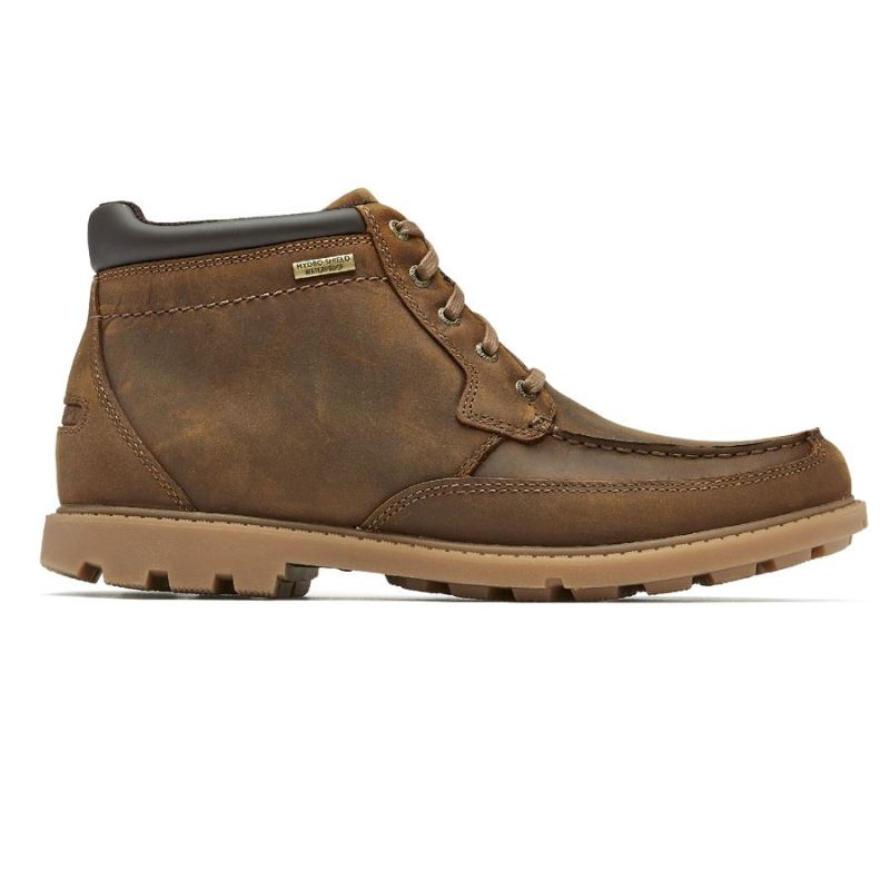 ROCKPORT - MEN'S PATTEN WATERPROOF MOC BOOT-BOSTON TAN LEATHER