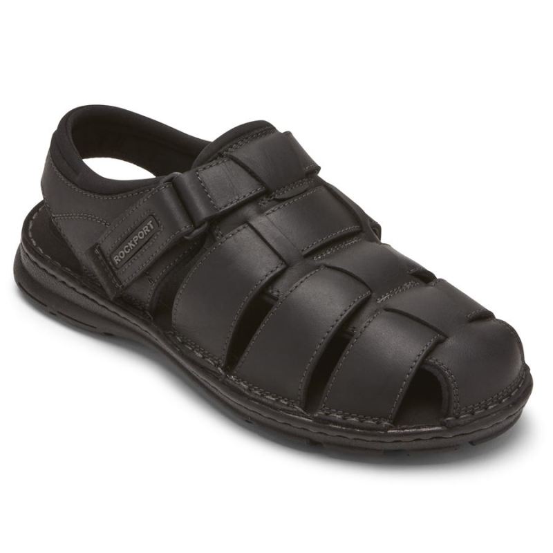 ROCKPORT - DARWYN FISHERMAN SLINGBACK SANDAL-BLACK LEATHER 2