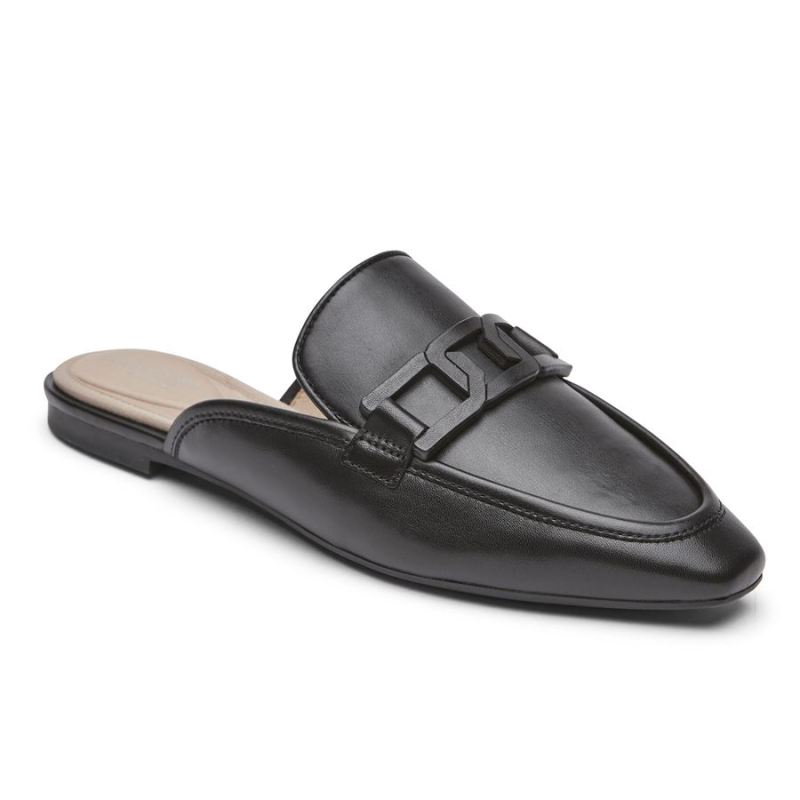 ROCKPORT - WOMEN'S TOTAL MOTION LAYLANI SLIDE LOAFER-BLACK