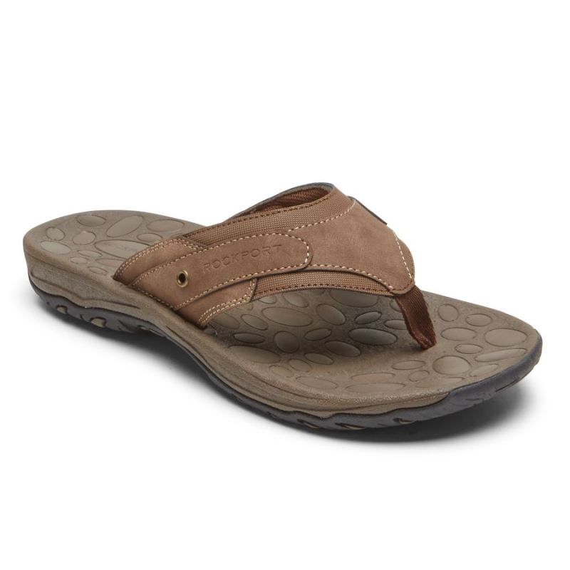 ROCKPORT - MEN'S HAYES THONG SANDAL-TAN