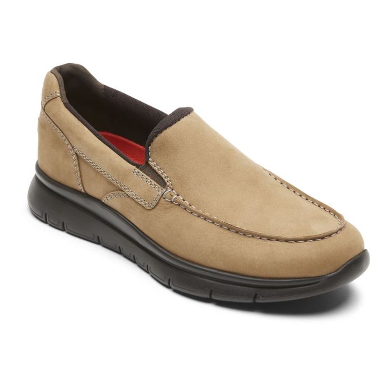 ROCKPORT - MEN'S PRIMETIME MOC SLIP-ON-NEW VICUNA NBK