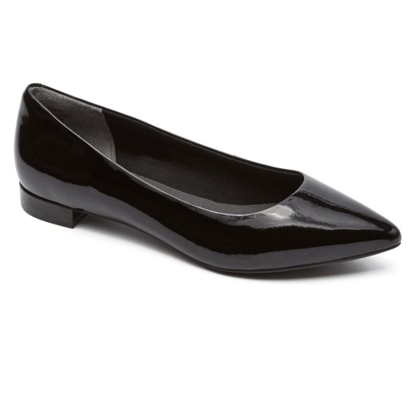 ROCKPORT - WOMEN'S TOTAL MOTION ADELYN BALLET FLAT-BLACK PATENT
