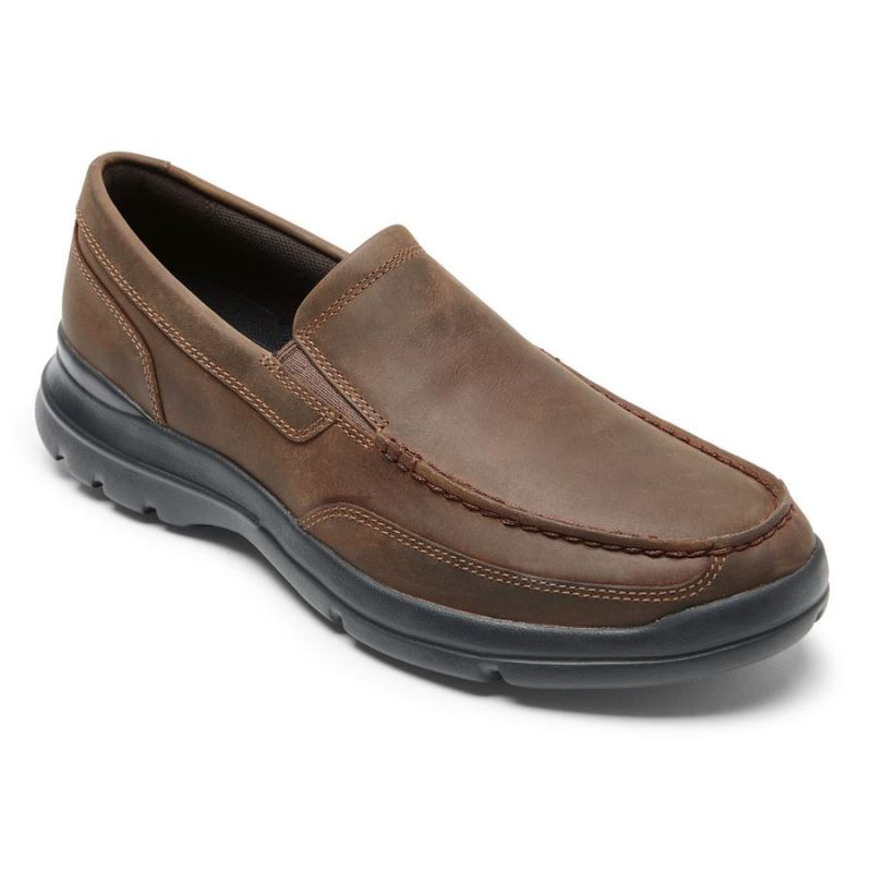 ROCKPORT - MEN'S JUNCTION POINT SLIP-ON-CHOCOLATE