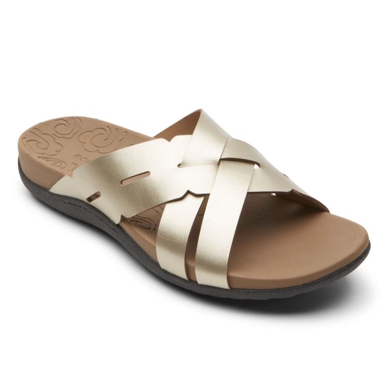 ROCKPORT - WOMEN'S RIDGE WOVEN SLIDE-STARLIGHT