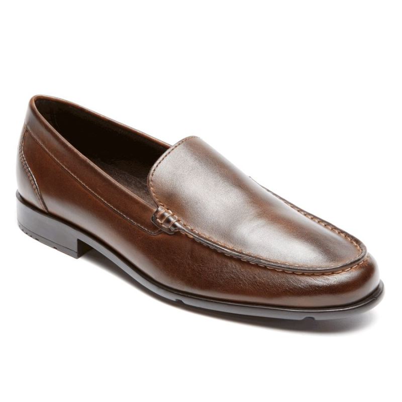 ROCKPORT - MEN'S CLASSIC VENETIAN LOAFER-DARK BROWN