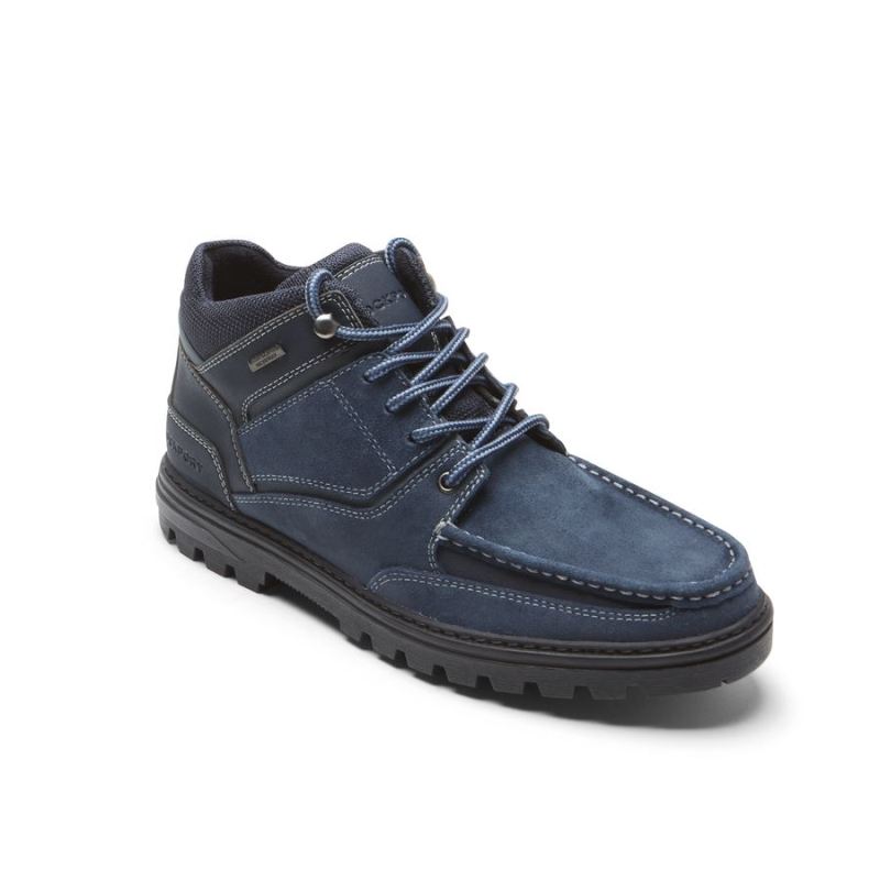 ROCKPORT - MEN'S WEATHER-READY BOOT-WATERPROOF-NAVY SUEDE