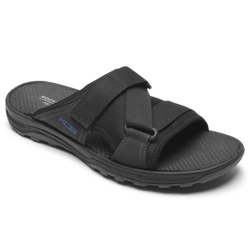 ROCKPORT - MEN'S XCS TRAIL TECHNIQUE VELCRO SLIDE-BLACK