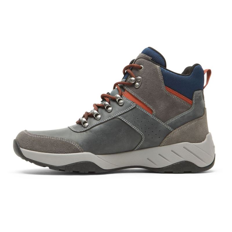 ROCKPORT - MEN'S XCS SPRUCE PEAK TREKKER BOOT-WATERPROOF-STEEL GREY