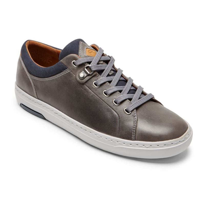 ROCKPORT - MEN'S PULSETECH CUPSOLE SNEAKER-STEEL GREY LEATHER