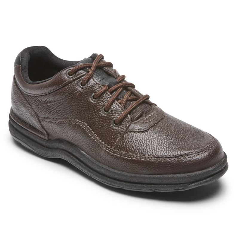 ROCKPORT - WORLD TOUR MEN'S CLASSIC SHOE-BROWN TUMBLED