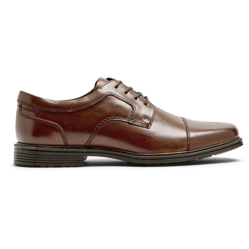 ROCKPORT - MEN'S TAYLOR WATERPROOF CAP TOE OXFORD-TAN