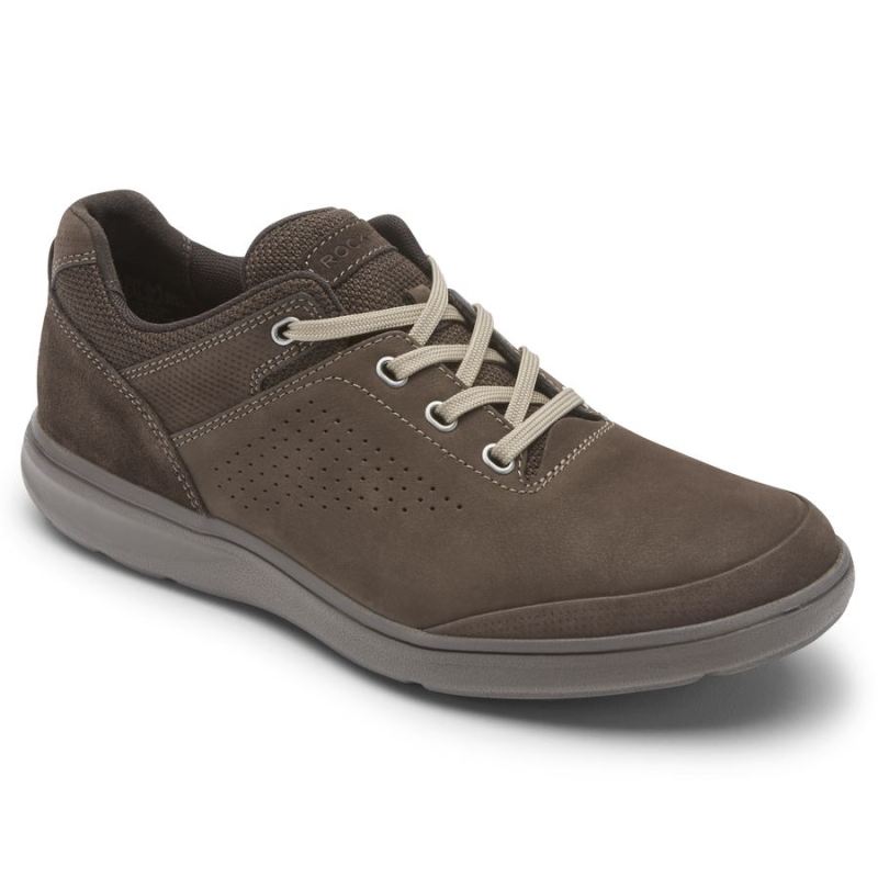 ROCKPORT - MEN'S ZADEN OXFORD SNEAKER-JAVA EMBOSSED NUBUCK SUEDE