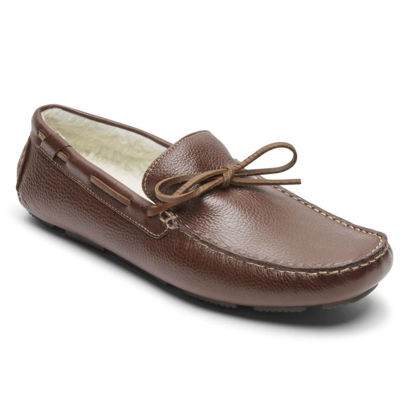 ROCKPORT - MEN'S RHYDER TIE SLIPPER-Mahogany