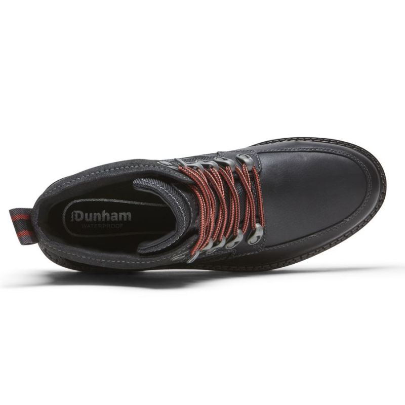 ROCKPORT - MEN'S STRICKLAND CHUKKA BOOT-WATERPROOF-BLACK LEATHER/SUEDE