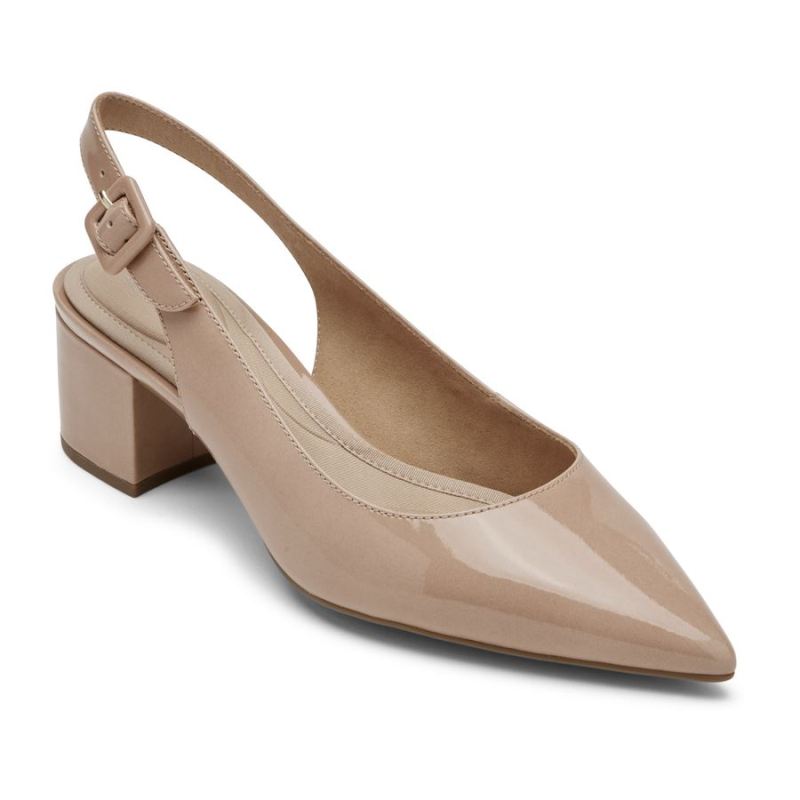 ROCKPORT - WOMEN'S TOTAL MOTION NOELLE SLINGBACK HEEL-AU NATUREL