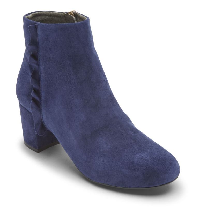 ROCKPORT - WOMEN'S TOTAL MOTION OAKLEE RUFFLE BOOT-BLUE