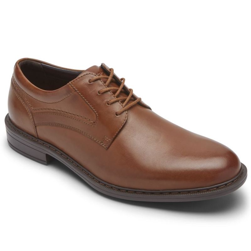 ROCKPORT - MEN'S PARSONS PLAIN TOE OXFORD-COGNAC