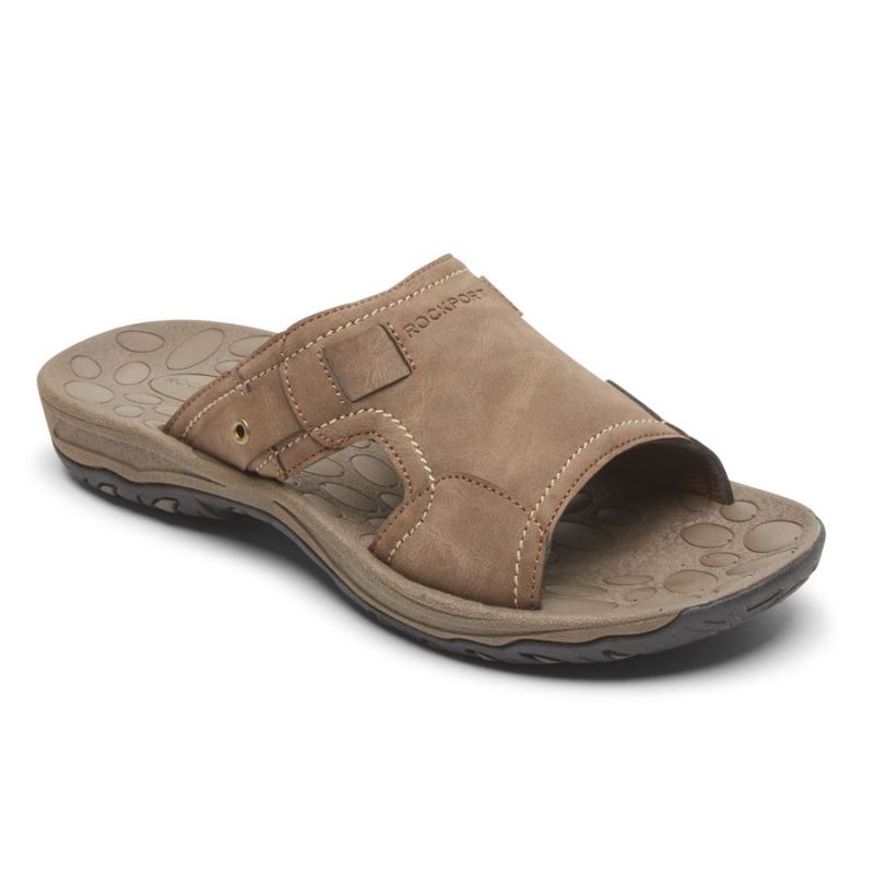 ROCKPORT - MEN'S HAYES SLIDE SANDAL-TAUPE