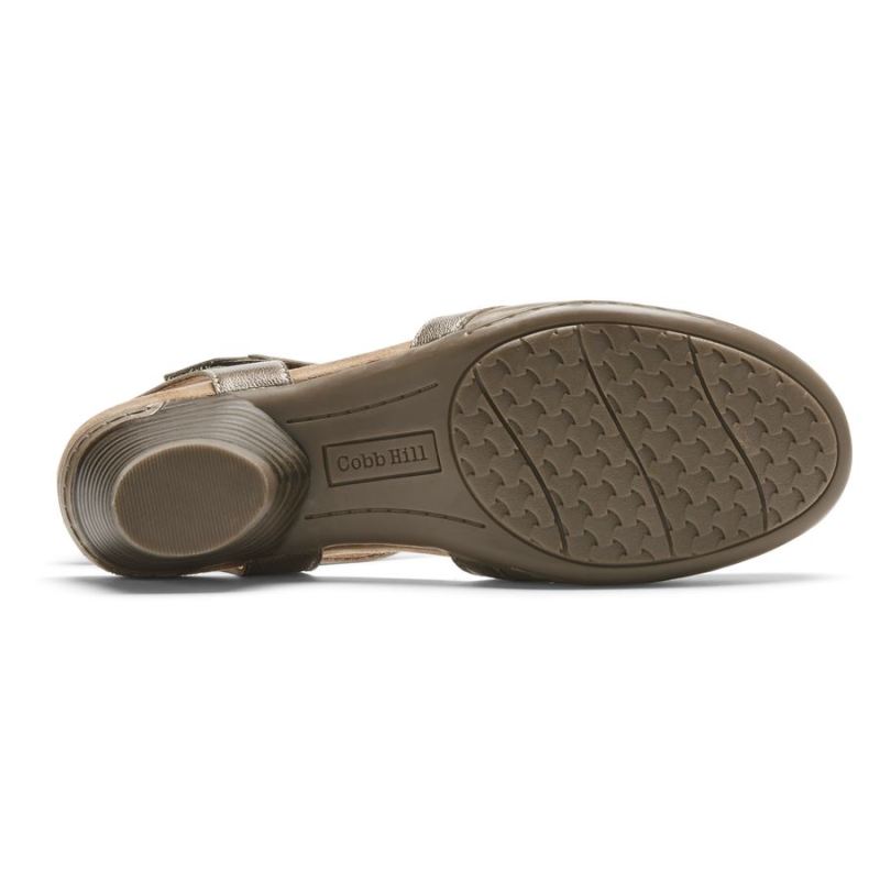 ROCKPORT - WOMEN'S COBB HILL LAUREL PERFORATED MARY JANE-TAUPE