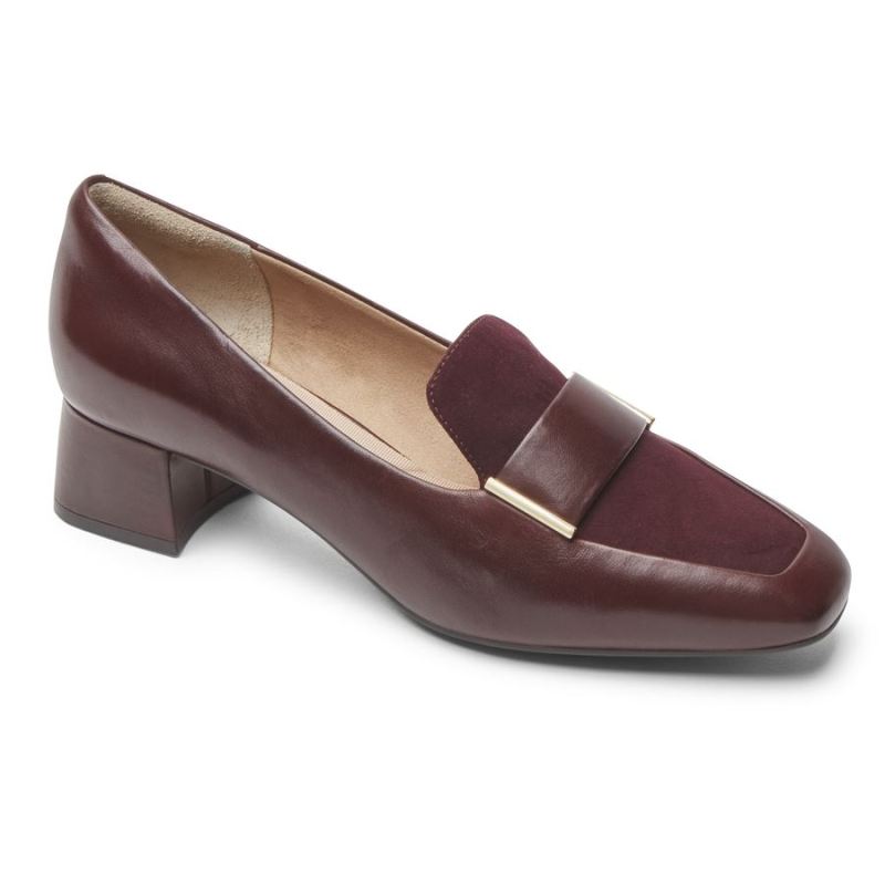 ROCKPORT - WOMEN'S TOTAL MOTION ESMA LOAFER-OXBLOOD LEATHER