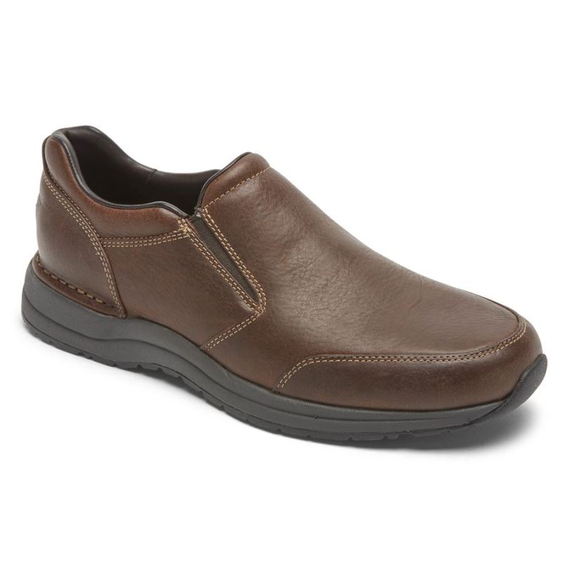 ROCKPORT - MEN'S EDGE HILL 2 DOUBLE GORE SLIP-ON-LIGHT BROWN