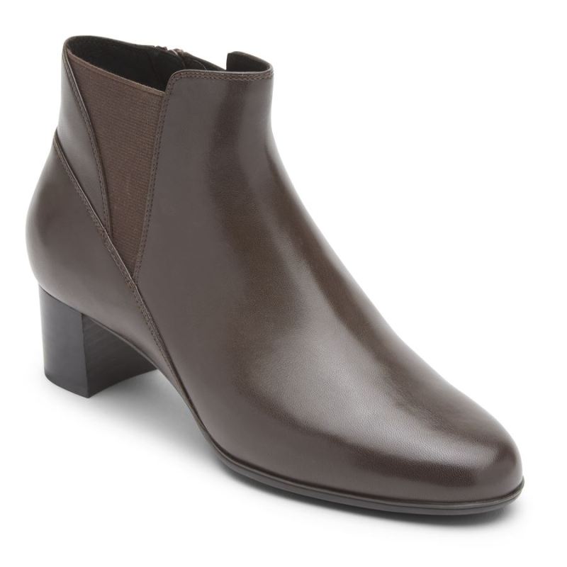 ROCKPORT - WOMEN'S CAREER DRESS CHELSEA BOOT-BROWN