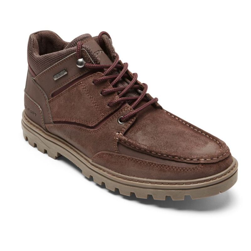 ROCKPORT - MEN'S WEATHER-READY BOOT-WATERPROOF-SNUFF SUEDE