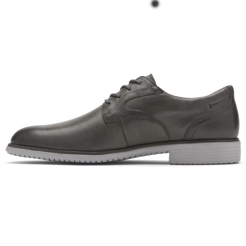 ROCKPORT - MEN'S TOTAL MOTION DRESSPORT PLAIN TOE OXFORD-STEEL GREY