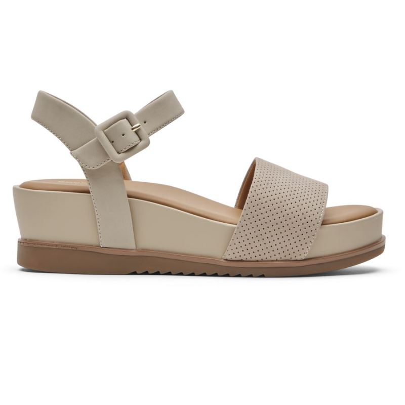 ROCKPORT - WOMEN'S DELANIE SANDAL-HUMMUS