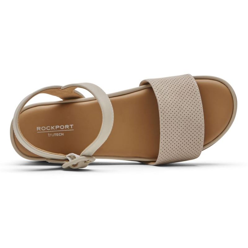ROCKPORT - WOMEN'S DELANIE SANDAL-HUMMUS