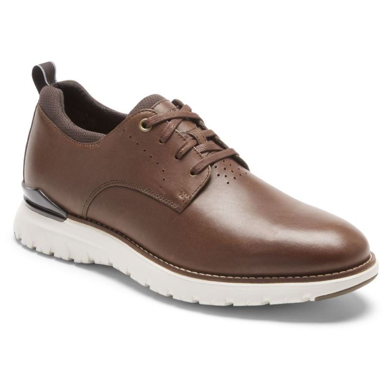 ROCKPORT - MEN'S TOTAL MOTION SPORT PLAIN TOE OXFORD-HAZELNUT