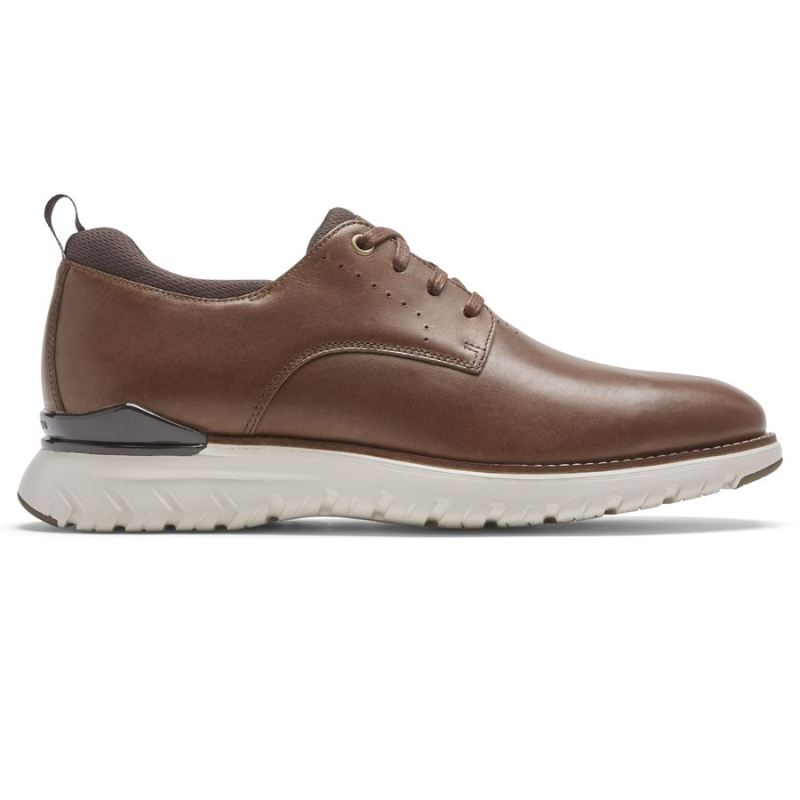 ROCKPORT - MEN'S TOTAL MOTION SPORT PLAIN TOE OXFORD-HAZELNUT