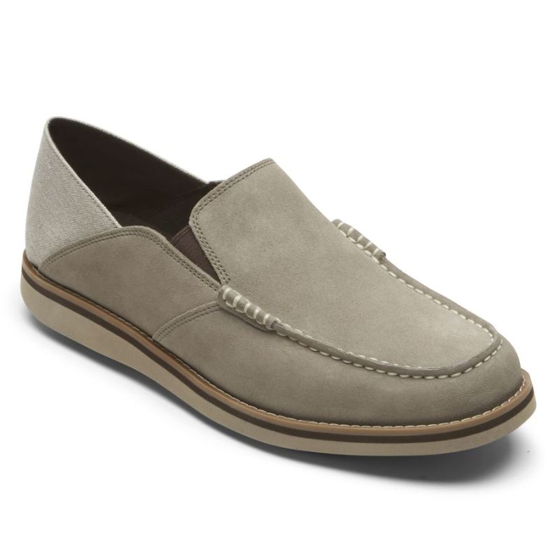 ROCKPORT - MEN'S TUCKER VENETIAN CRUSH BACK LOAFER-ROCKSAND