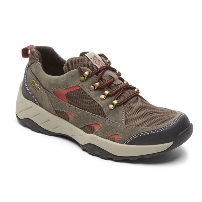 ROCKPORT - MEN'S XCS SPRUCE PEAK TREKKER-WATERPROOF-BREEN SUEDE/MESH