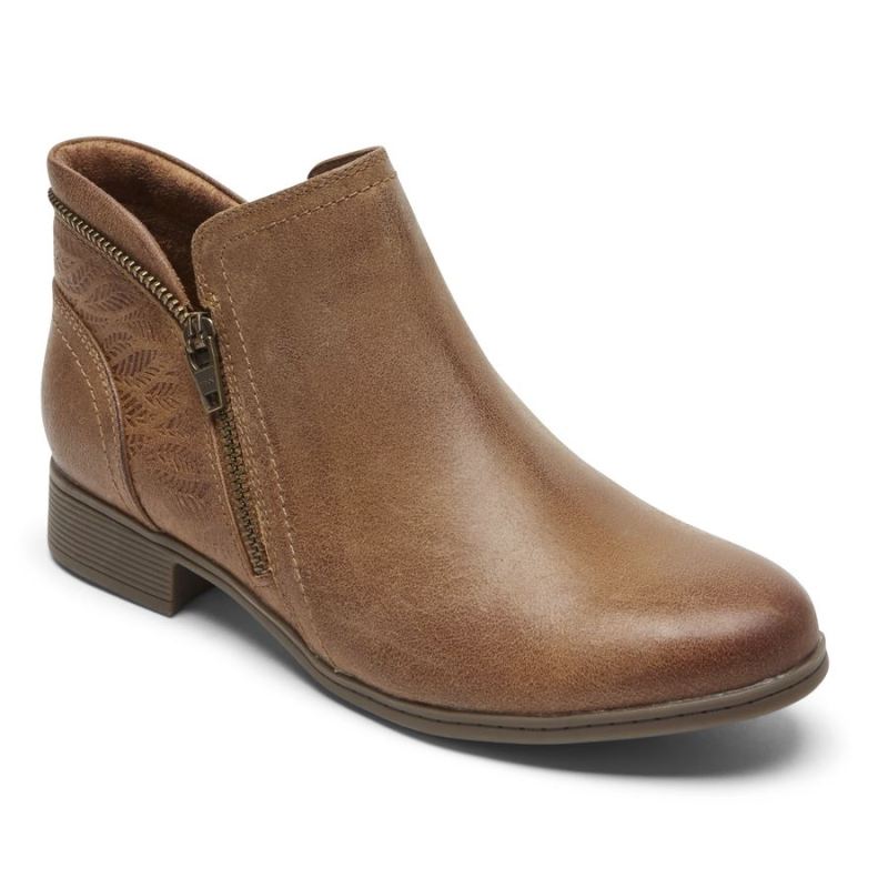 ROCKPORT - WOMEN'S COBB HILL CROSBIE BOOTIE-TAN