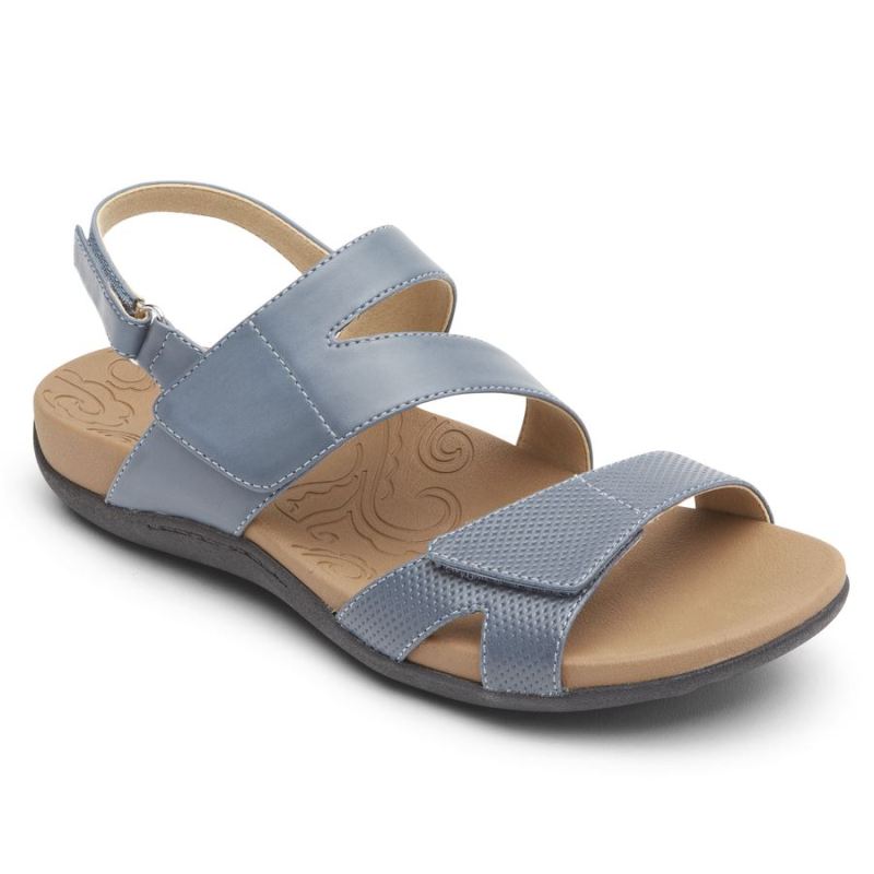 ROCKPORT - WOMEN'S RIDGE ADJUSTABLE ASYMMETRICAL SANDAL-BLUE