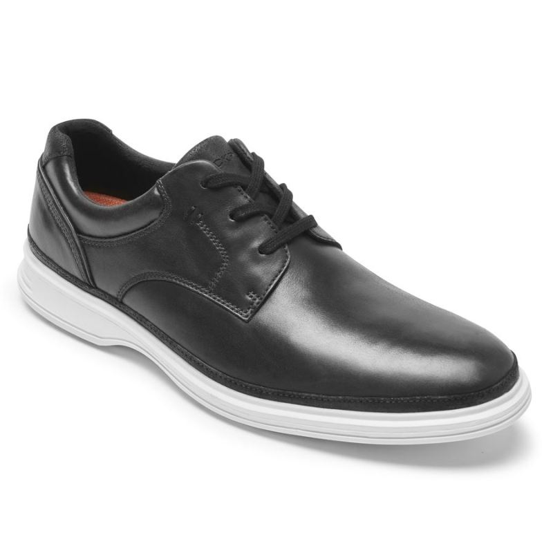 ROCKPORT - MEN'S DRESSPORTS 2 GO PLAIN TOE-BLACK SMOOTH LEATHER