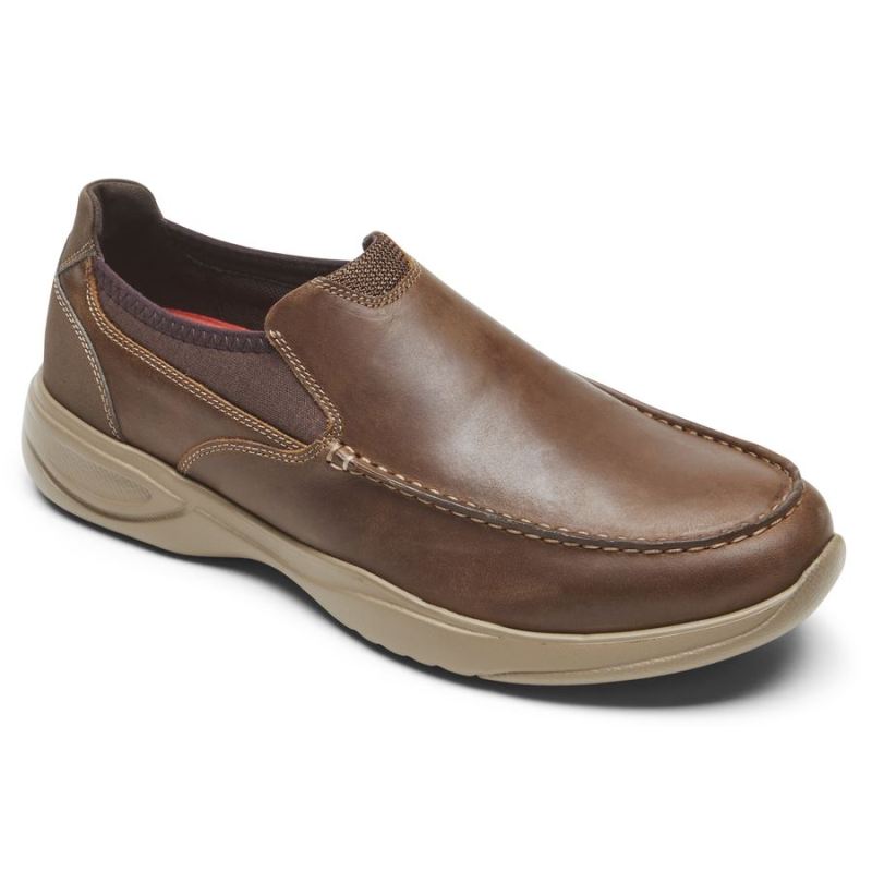 ROCKPORT - MEN'S METRO PATH SLIP-ON-SORREL LEATHER/SUEDE