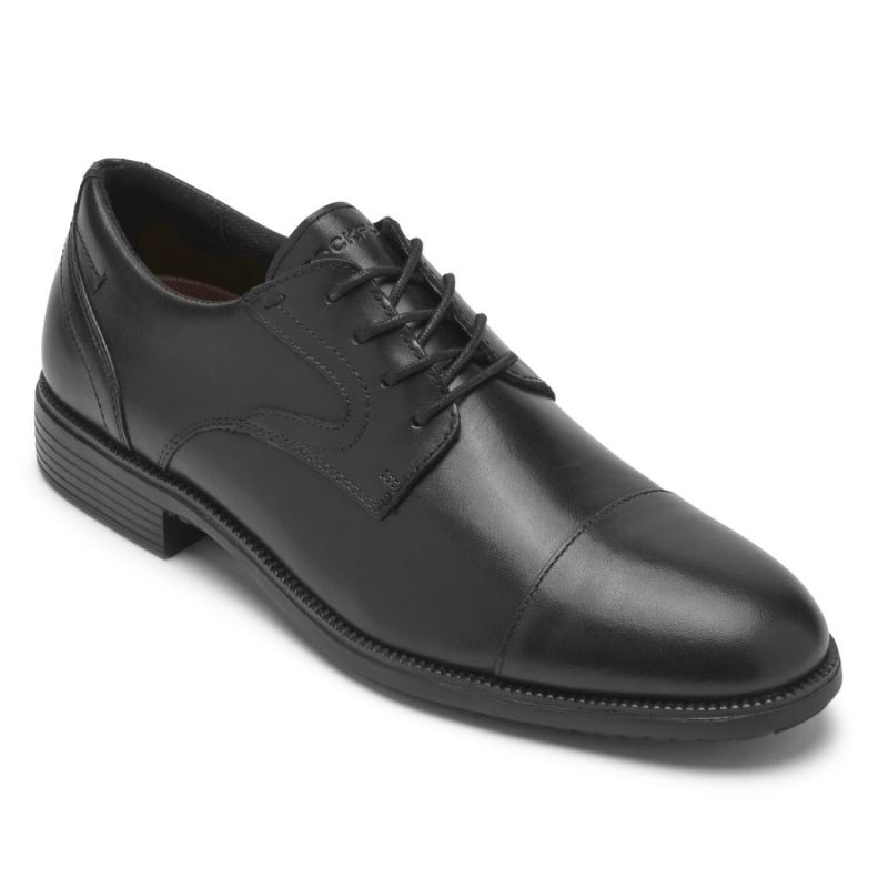 ROCKPORT - MEN'S TOTAL MOTION DRESSPORT CAP TOE OXFORD-BLACK