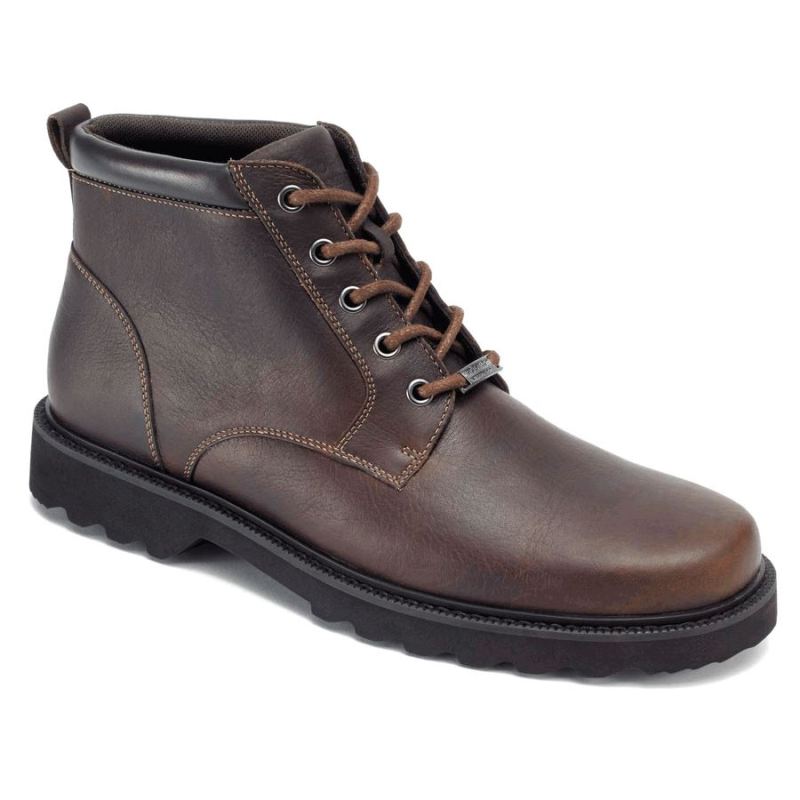 ROCKPORT - MEN'S NORTHFIELD WATERPROOF PLAIN TOE BOOT-CHOCOLATE