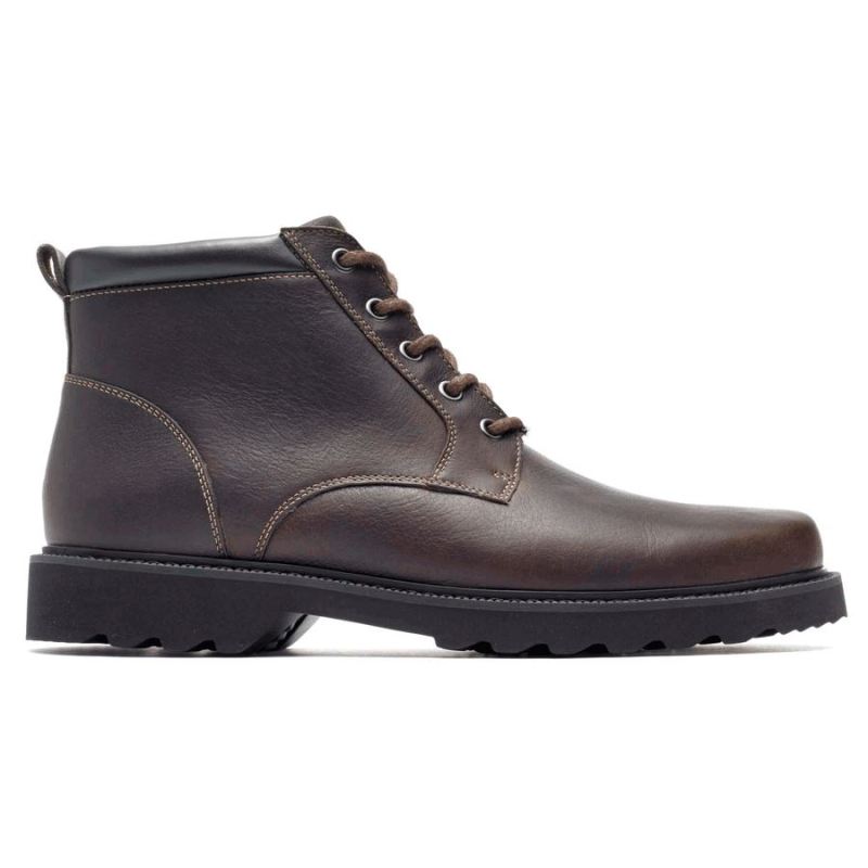 ROCKPORT - MEN'S NORTHFIELD WATERPROOF PLAIN TOE BOOT-CHOCOLATE