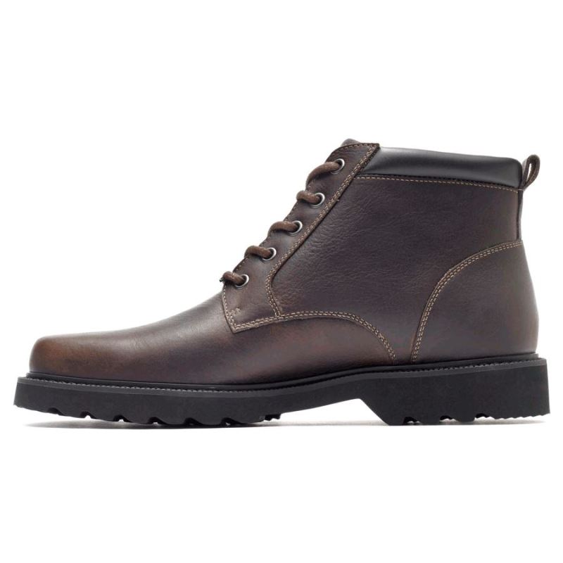 ROCKPORT - MEN'S NORTHFIELD WATERPROOF PLAIN TOE BOOT-CHOCOLATE