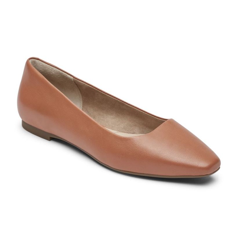 ROCKPORT - WOMEN'S TOTAL MOTION LAYLANI PLAIN BALLET FLAT-PICANTE