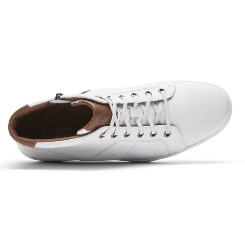 ROCKPORT - MEN'S TOTAL MOTION LITE ZIP SNEAKER-WHITE