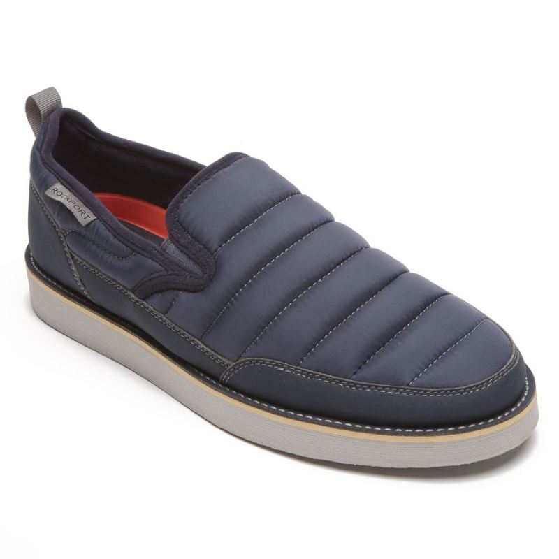 ROCKPORT - MEN'S AXELROD QUILTED SLIP-ON-NAVY